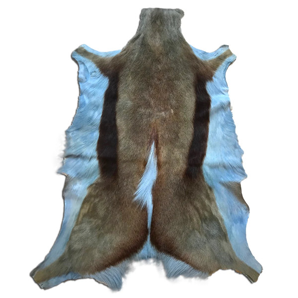 Loon Peak® Caesare Handmade Cowhide Baby Blue/Gray Rug Wayfair